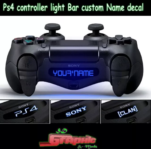 2x PS4 Controller Light Bar Decal Custom Personalised Vinyl Stickers