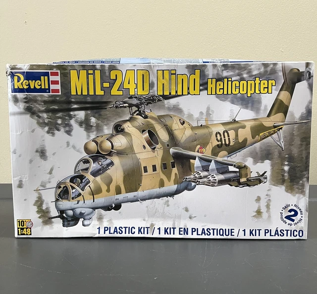 Revell MiL-24D Hind Helicopter Model Kit 1/48 Scale # 85-5856 *NEW/OPEN BOX*
