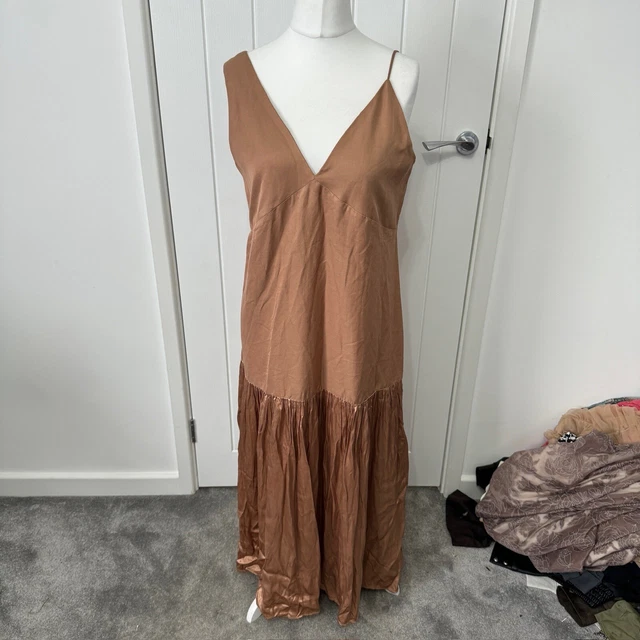brown gingham maxi dress Reid Maxi Dress - Brown Gingham