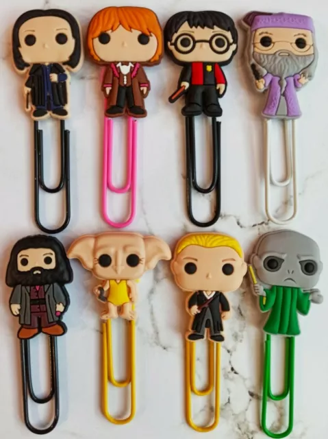 HARRY POTTER Paperclips Bookmarks x8 HOGWARTS cute school birthday party gifts