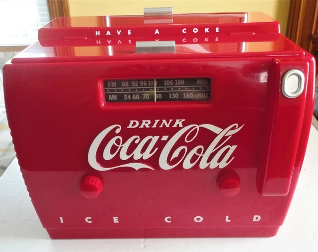 Coke Coca Cola OTR-1949 Cooler AM FM Radio Cassette Player + 7 New TDK D90 Tapes