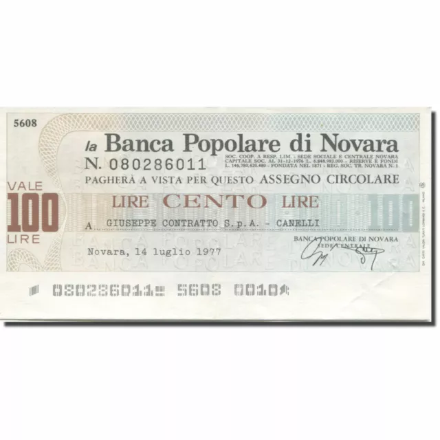 [#607266] Banknote, Italy, 100 Lire, 1977, 1977-07-14, Novara, EF(40-45)