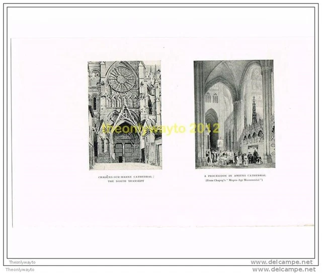 Chalons-Sur-Marne Cathedral, North Transept &  Procession In Amiens, 1927