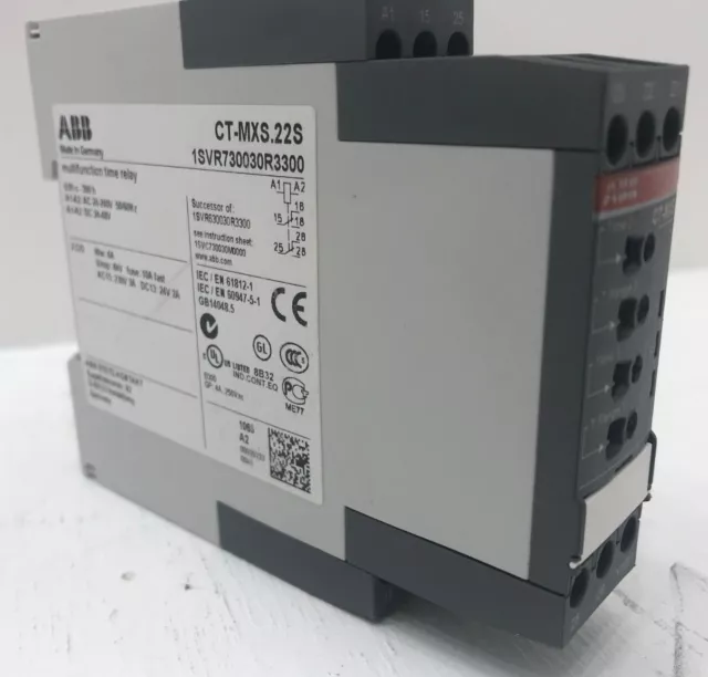 ABB multifunction Timer relay 1SVR730030R3300 type CT-MXS.22S time delay on off