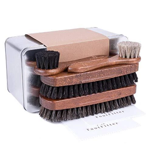 Essential Shoe Brush Set – Premium Horsehair Brushes & Shoe Shine ...
