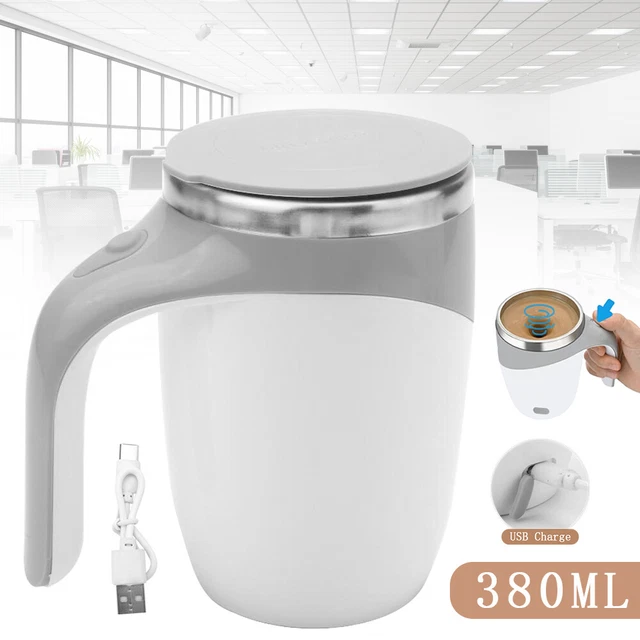 380ML Automatic Self Stirring Mug Stainless Steel Mixing Milk Tea Coffee Cup NEW