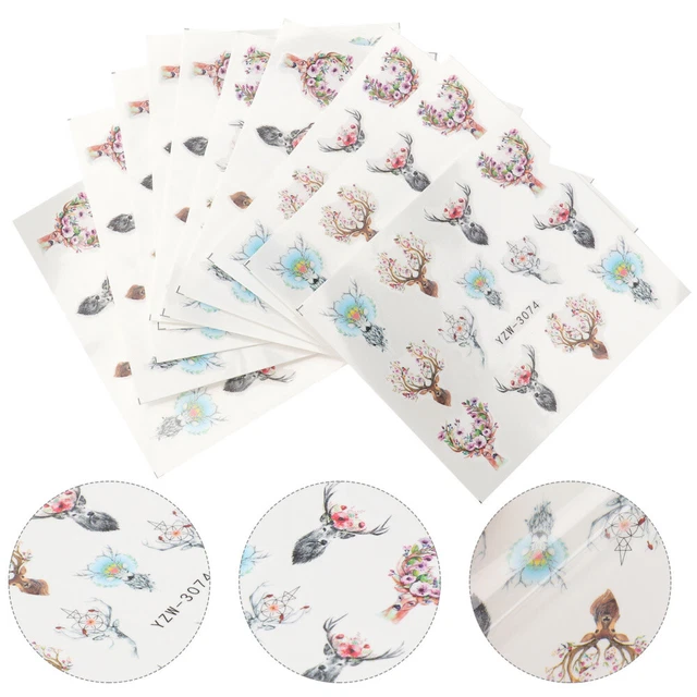 10 PCS Adesivi Per Unghie Per Le Vacanze Adesivo Per Unghie Manicure