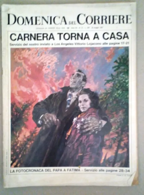 La Domenica Del Corriere-Carnera Torna A Casa- Del 28 Maggio 1967