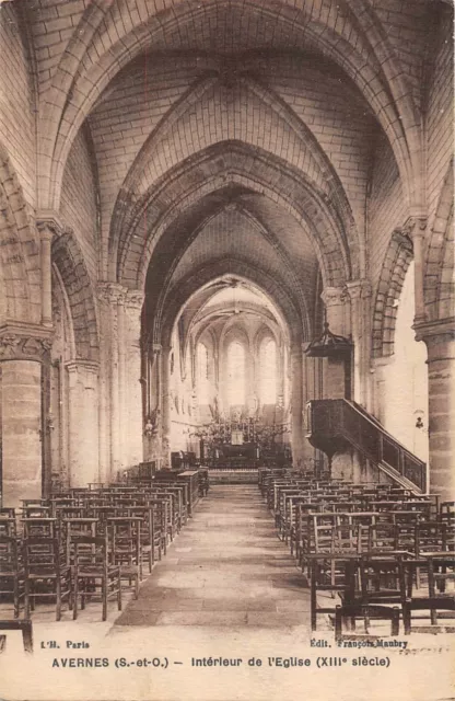 CPA-Avernes intérieur de l'église (126437)