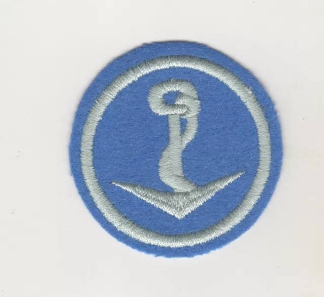 Uniform Aufnäher Patch Ärmelabzeichen Anker Blau/Weiss gestickt Marine