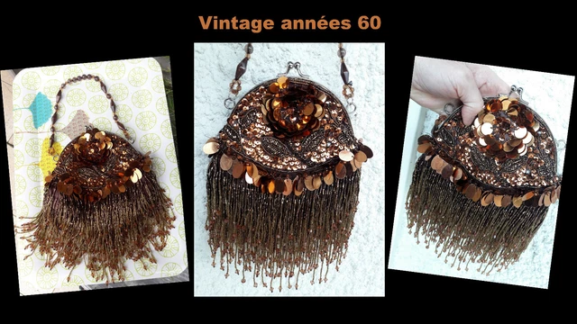 VINTAGE 1960/70 * Joli sac à main rétro