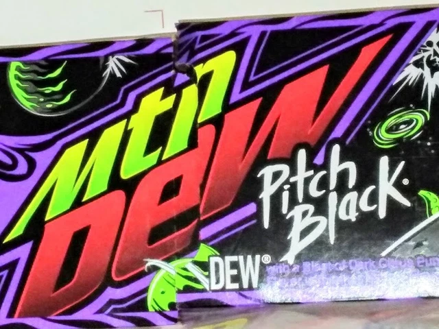 2023🎁😎 Pitch Black Mtn Dew 12 Full Cans🔥🎁✰:*😎