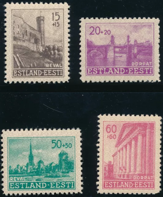 Stamp Germany Estland Mi 4-9 Sc NB1 1941 WWII 3rd Reich EESTI Estonia Set MNH 2