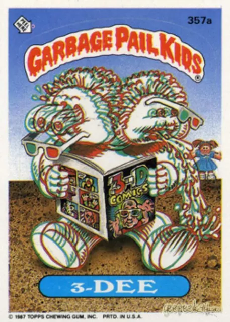 1987 Garbage Pail Kids 9th Series OS9 357a 3-Dee