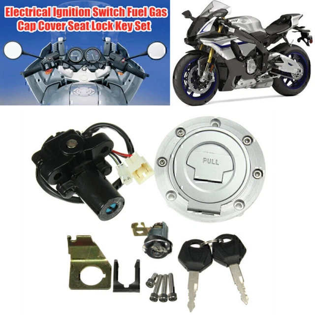 Motorcycle Refit Electrical Ignition Switch Fuel Gas Cap Cover Seat Lock Key Hot