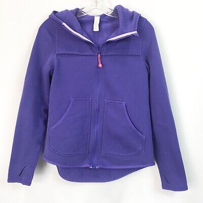 Lululemon Ivviva Girls 14 Hooded Jacket Full Zip Sweatshirt Purple Hoodie