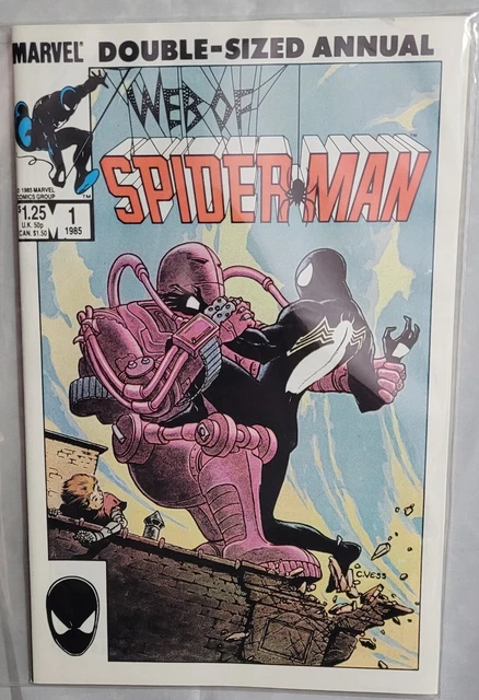 Marvel Comics Double Sized Annual Web of Spider-Man #1 - 1985  - VG 
