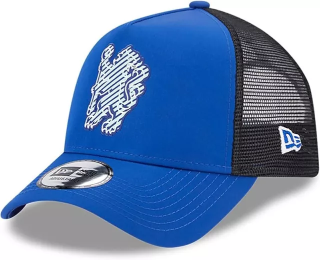 Chelsea FC New Era Lion Crest Blue A-Frame Trucker Baseball Cap Free UK Shipping