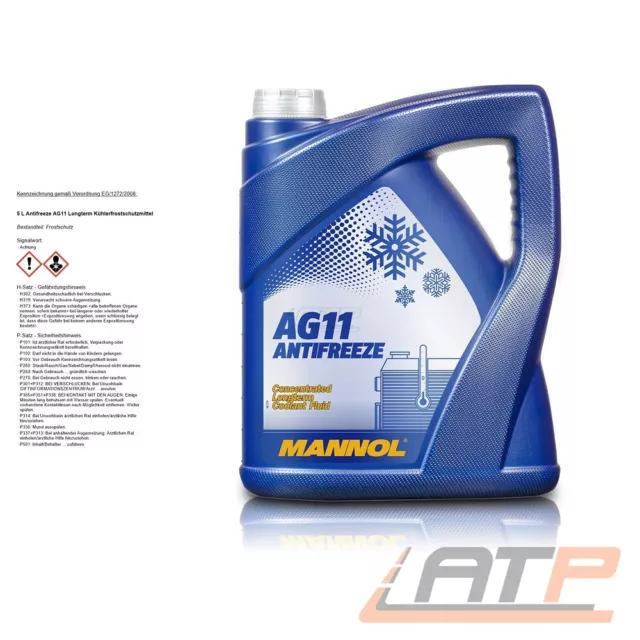 Mannol 5 L Liter Antifreeze Ag11 Longterm Kühlerfrostschutzmittel Blau