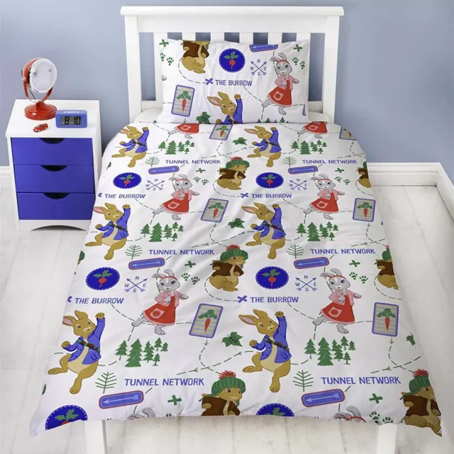 Offiziell Peter Rabbit Einzelbettbezug Set Jungen Mädchen Rotierende Bettwäsche