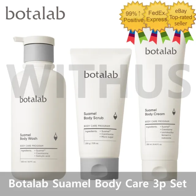 Botalab Suamel Body Care 3p Set Wash 16.9 fl.oz+Cream 8.45 fl.oz+Scrub 7.05 oz.