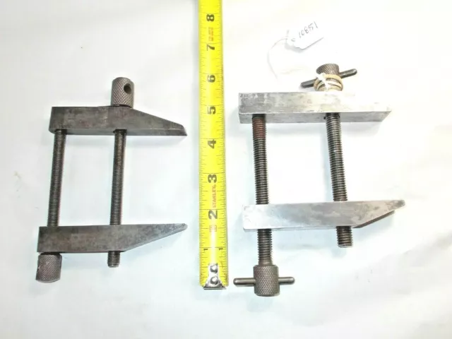 Machinist's Parallel Clamps, (2) Both open to 2-1/2" Lufkin & Unbranded, USA