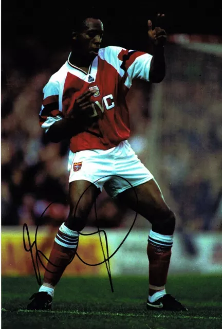 Ian Wright HAND SIGNED Arsenal FC Legend 12x8 Photo AFTAL