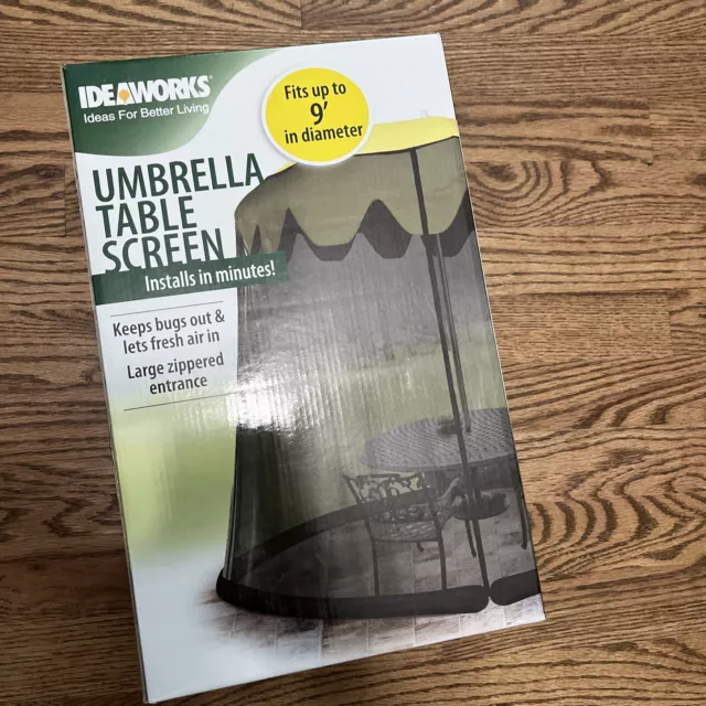 Jobar Ideaworks JB5678 Outdoor Patio 9 ft Umbrella Table Screen New In box