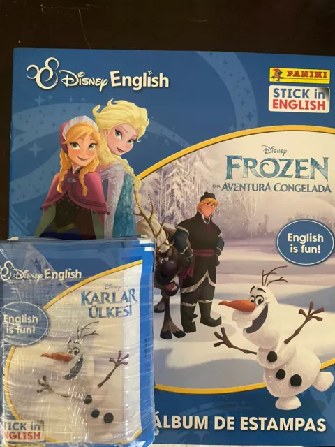 50 Panini Disney Frozen English Sticker Packs + Sticker Album