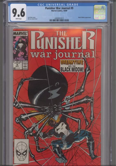 Punisher War Journal #9 CGC 9.6 1989 Marvel Comics Jim Lee Cover & Art