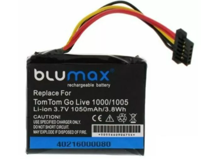 Li-Ion Akku für TomTom Go Live 1000 Navigation Accu AHL03711018 VF1C 1050mAh