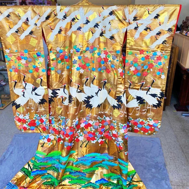 Japanese Kimono Uchikake Wedding Pure Silk  japan 695