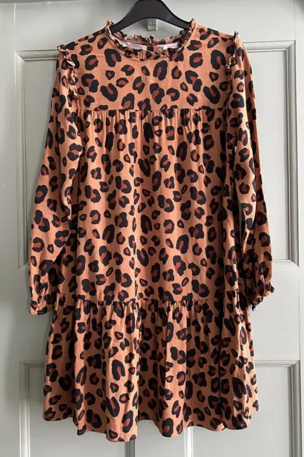 Next Leopard Print Girls Dress Age 12 Years Old Good Condition