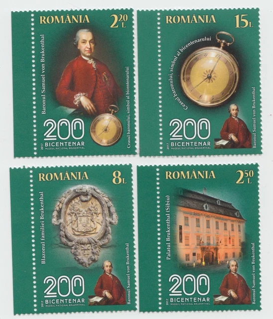 ROMANIA 2017 STAMPS SIBIU CITY Brukenthal Museum MNH clock 200 years POST