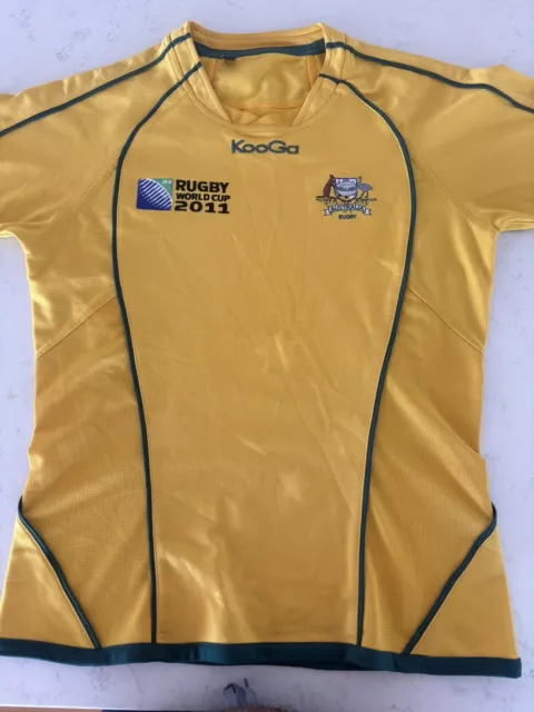 Australia Wallabies Rugby World Cup 2011 Jersey Shirt Kooga Mens Size M