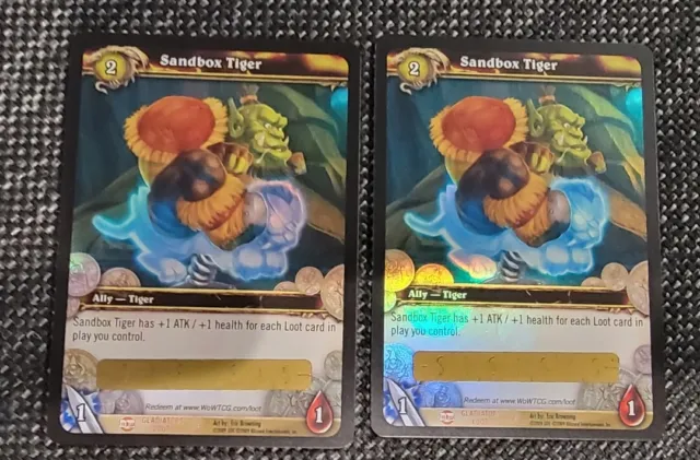 World of Warcraft TCG Sandbox Tiger Blood of Gladiators LOOT Card Unscratched