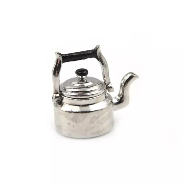 1:12 Dollhouse Accessories Metal Kettle tea Pot Pretend Play Kitchen Toy YUJ0