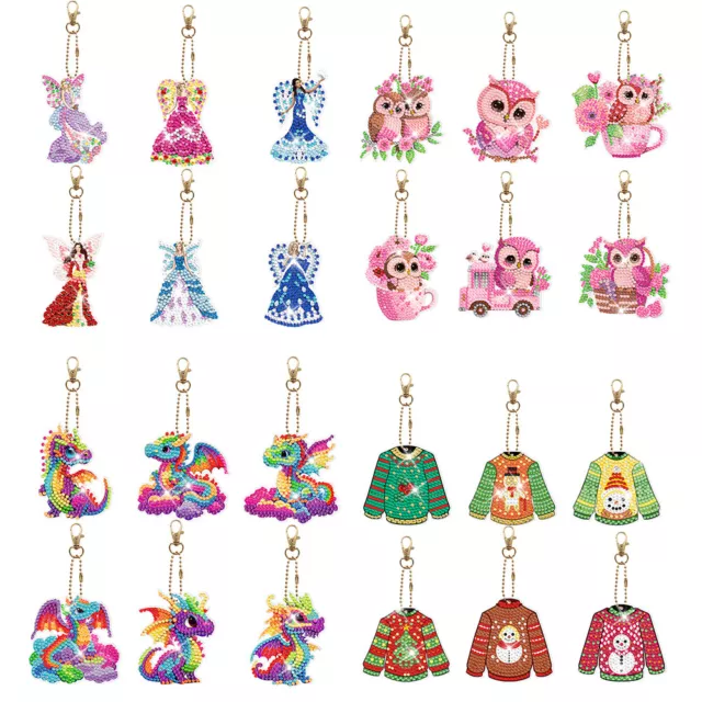 5D DIY Diamant Malerei Schlüsselanhänger Kunsthandwerk Tasche Dekor Anhänger