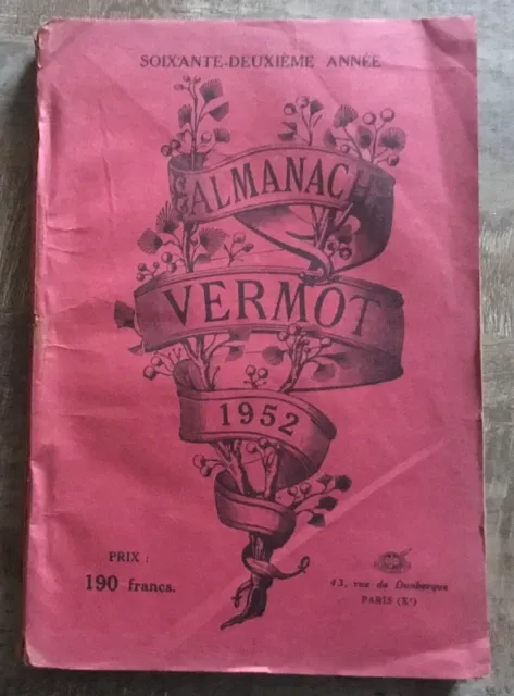 Almanach Vermot 1952 - les Prix d'Occasion ou Neuf