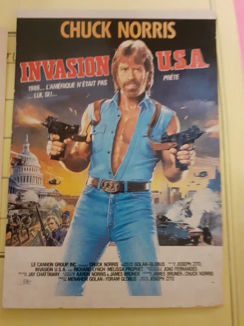 cartolina attore CHUK NORRIS-film invasion u.s.a.