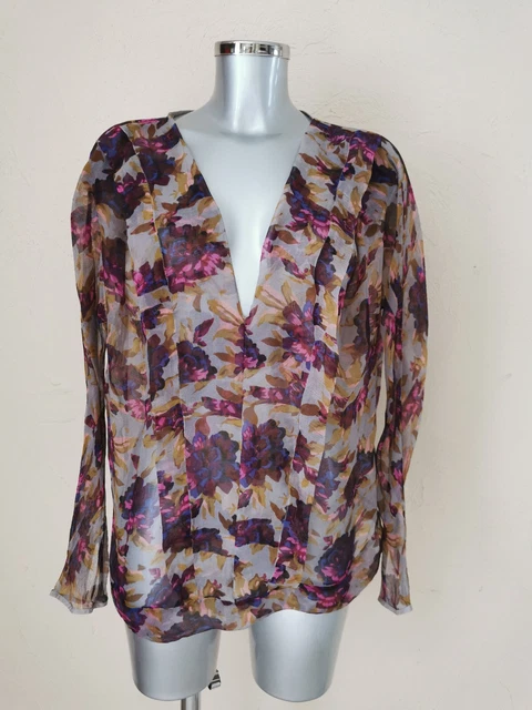 Débardeur / Blouse Fleurie GUESS En Crêpe - Taille ~38, Occasion Très Bon état (sans étiquette)