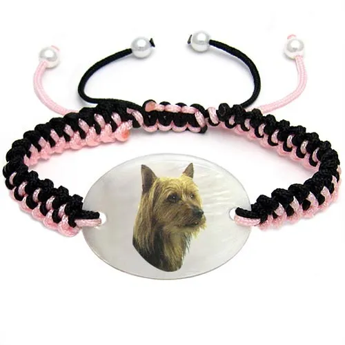 Australian Terrier Mother of Pearl Bracelet Gift BS0077