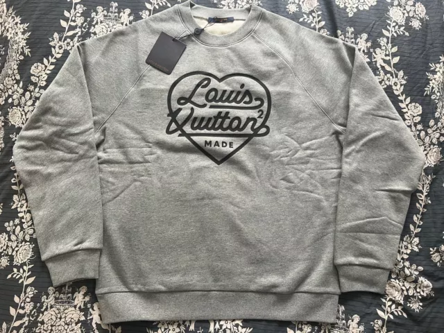 Louis Vuitton Virgil Abloh x Nigo Men's M Grey LV2 Printed Heart Sweatshirt  121l at 1stDibs  louis vuitton made sweatshirt, long live virgil hoodie, louis  vuitton printed heart sweatshirt