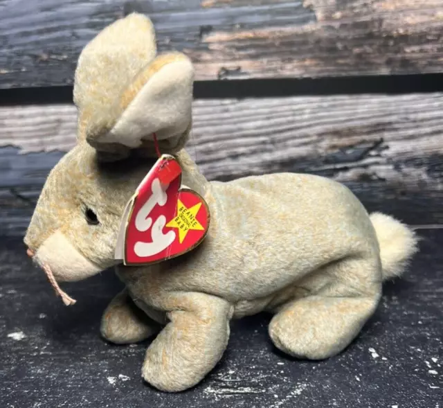 1998 Rare & Retired Ty Beanie Baby~Nibbly The Easter Bunny Rabbit 6"~New