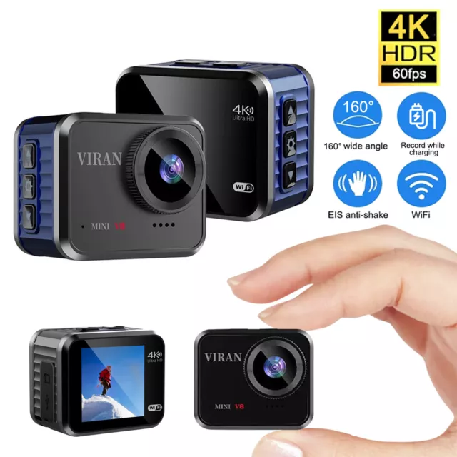 Cámara de acción 4K Ultra HD Videocámara deportiva WiFi 60FPS control remoto impermeable 2