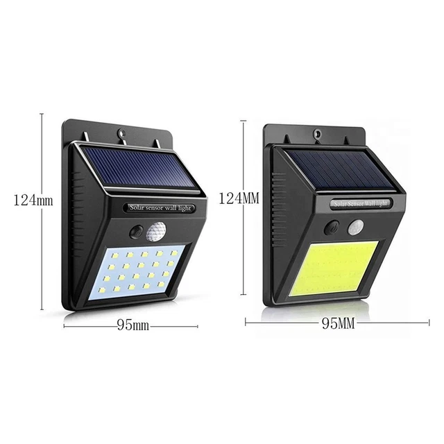 Sécurité 48 Lampe COB 20 Lampe Solaire Lampe Lumière murale Lampes de jardin 2