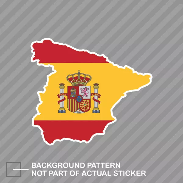 Spain Shaped Spanish Flag Sticker Decal Vinyl coutry espana