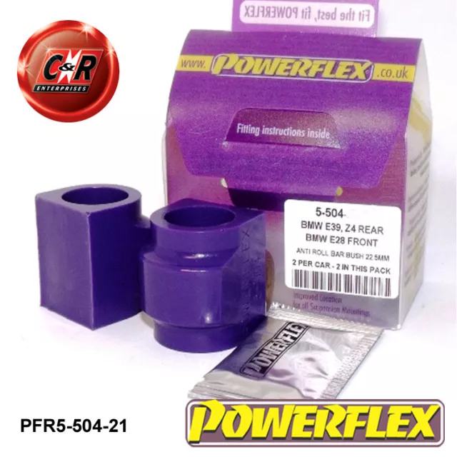 Bush di montaggio barra Powerflex FrRoll 21 mm per BMW E28 Serie 5 (82-88) PFR5-504-21