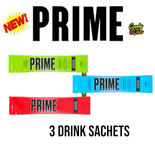 PRIME HYDRATION STICKS Energy Drink Sachet! Sticks By KSI and Logan