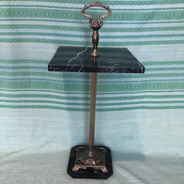 Hollywood Regency Black Marble Brass 12x12” Cocktail Table PICK UP ONLY